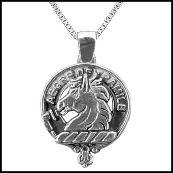 Tait Large 1" Scottish Clan Crest Pendant - Sterling Silver