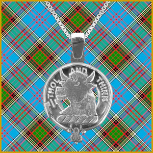 Tweedie Large 1" Scottish Clan Crest Pendant - Sterling Silver