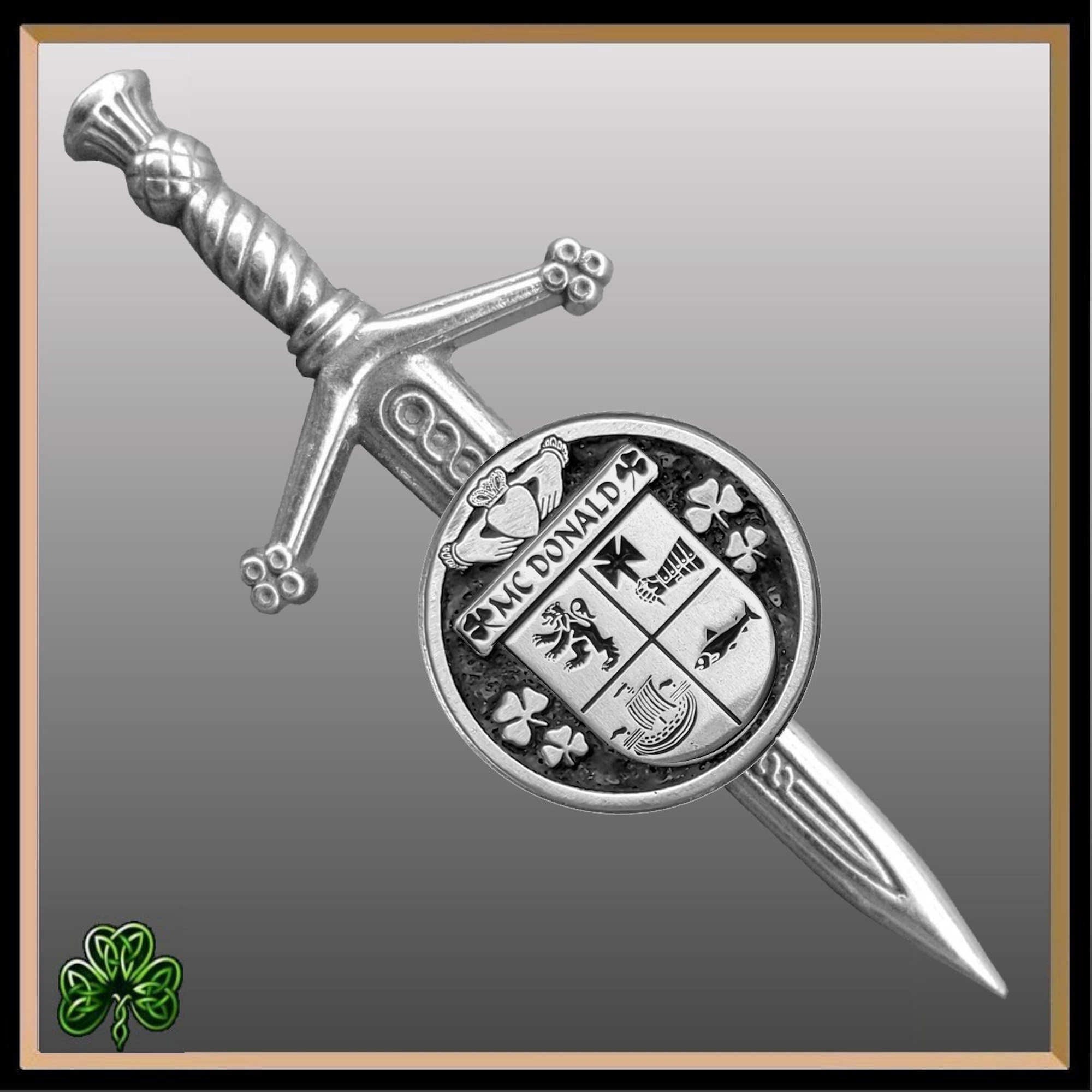 McDonald Irish Small Disk Kilt Pin ~ ISKP01