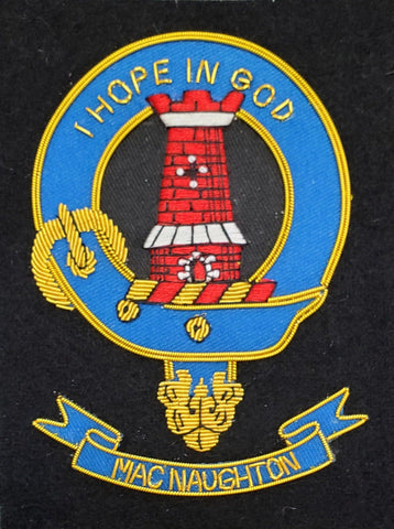 MacNaughton Scottish Clan Embroidered Crest