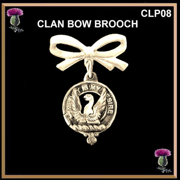 Wishart Scottish Clan Bow Brooch