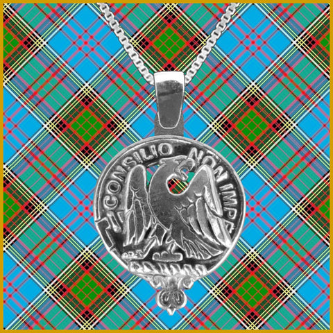Agnew Large 1" Scottish Clan Crest Pendant - Sterling Silver