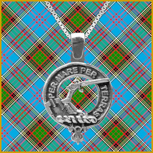 Alexander Large 1" Scottish Clan Crest Pendant - Sterling Silver