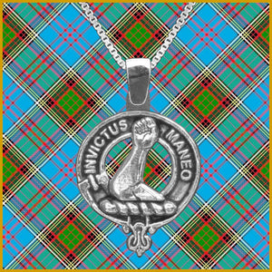 Armstrong Large 1" Scottish Clan Crest Pendant - Sterling Silver