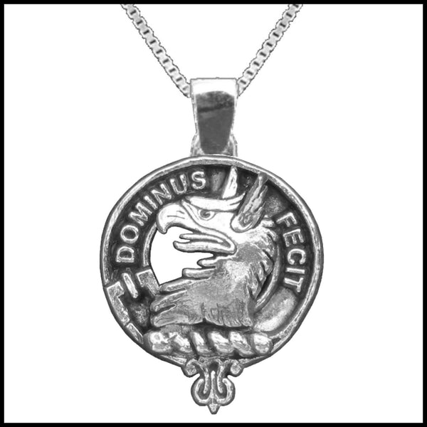 Baird Large 1" Scottish Clan Crest Pendant - Sterling Silver