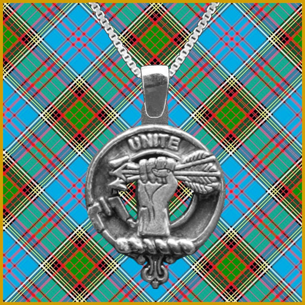 Brodie Large 1" Scottish Clan Crest Pendant - Sterling Silver