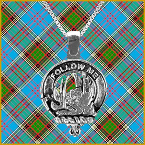 Campbell Breadalbane Large 1" Scottish Clan Crest Pendant - Sterling Silver