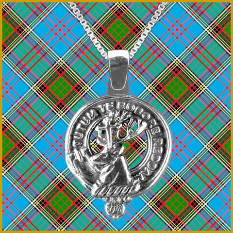 Crawford Large 1" Scottish Clan Crest Pendant - Sterling Silver
