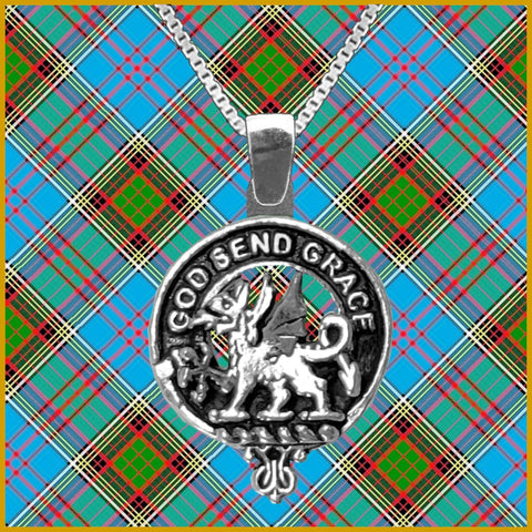 Crichton Large 1" Scottish Clan Crest Pendant - Sterling Silver