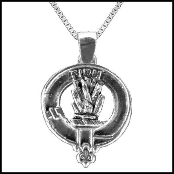 Dalrymple Large 1" Scottish Clan Crest Pendant - Sterling Silver