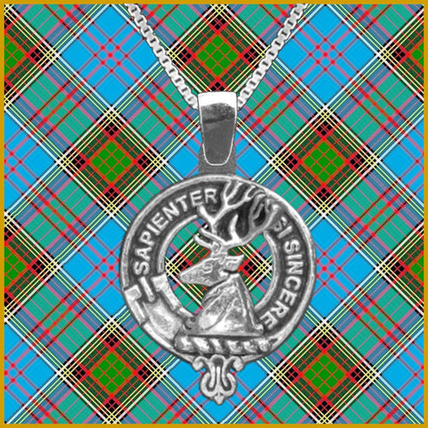 Davidson Large 1" Scottish Clan Crest Pendant - Sterling Silver