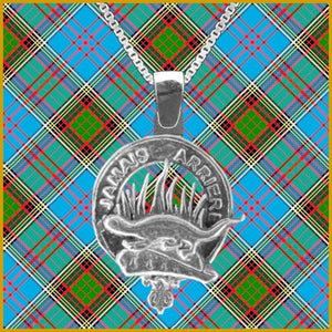Douglas Large 1" Scottish Clan Crest Pendant - Sterling Silver