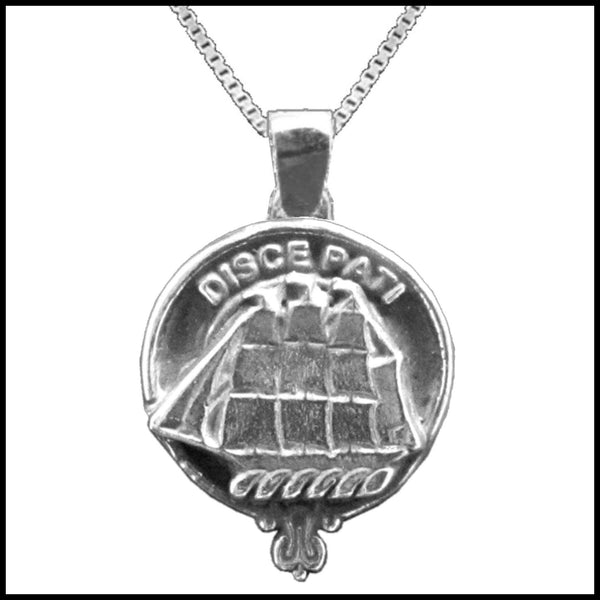 Duncan Large 1" Scottish Clan Crest Pendant - Sterling Silver