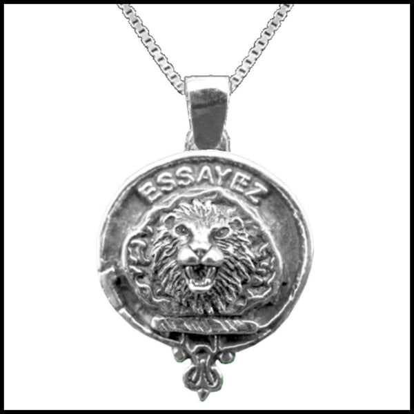 Dundas Large 1" Scottish Clan Crest Pendant - Sterling Silver