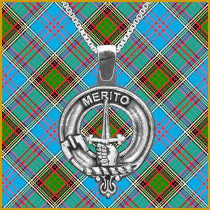 Dunlop Large 1" Scottish Clan Crest Pendant - Sterling Silver