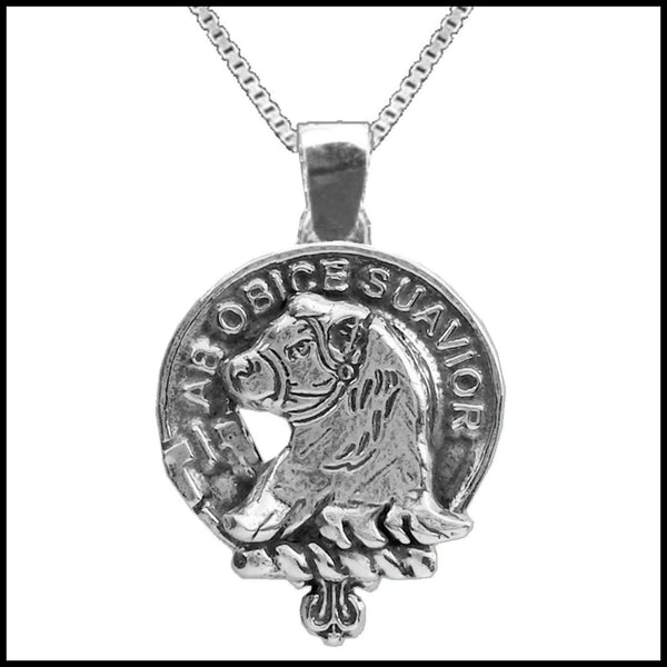 Galbraith Large 1" Scottish Clan Crest Pendant - Sterling Silver