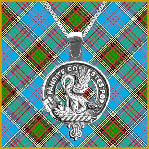 Gibson Large 1" Scottish Clan Crest Pendant - Sterling Silver