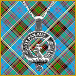 Gunn Large 1" Scottish Clan Crest Pendant - Sterling Silver
