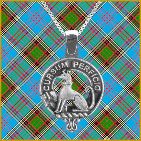 Hunter Large 1" Scottish Clan Crest Pendant - Sterling Silver