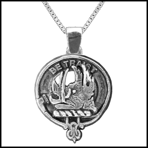 Innes Large 1" Scottish Clan Crest Pendant - Sterling Silver