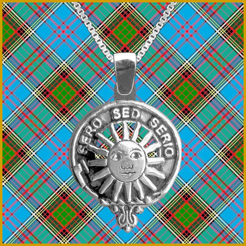 Kerr Large 1" Scottish Clan Crest Pendant - Sterling Silver