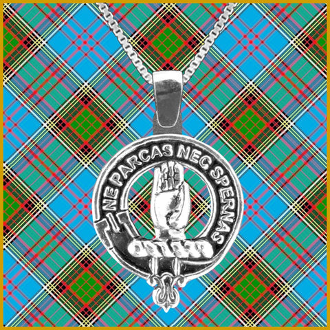Lamont Large 1" Scottish Clan Crest Pendant - Sterling Silver
