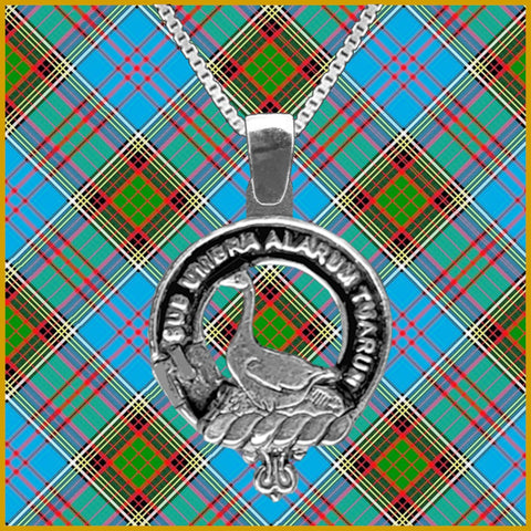 Lauder Large 1" Scottish Clan Crest Pendant - Sterling Silver