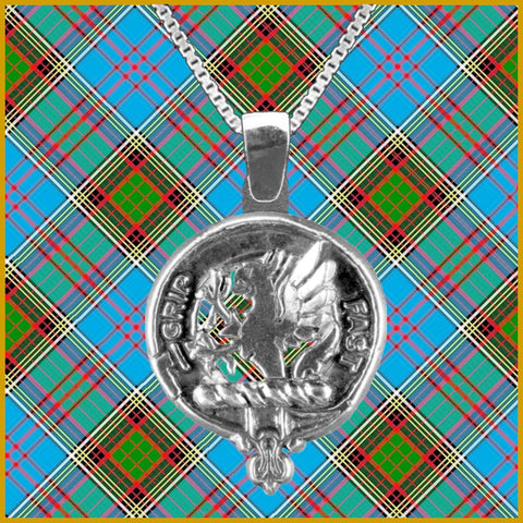 Leslie Large 1" Scottish Clan Crest Pendant - Sterling Silver