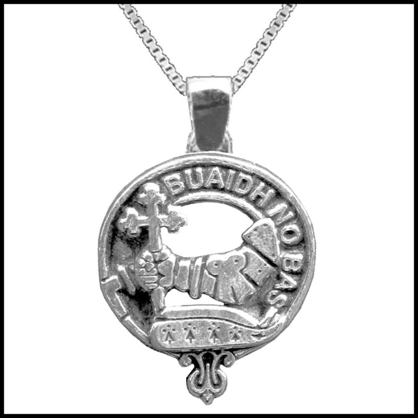 MacDougall Large 1" Scottish Clan Crest Pendant - Sterling Silver