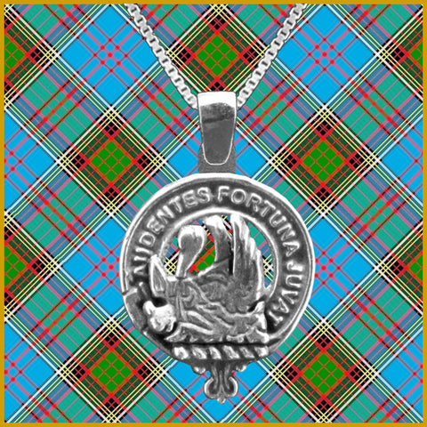 MacKinnon Large 1" Scottish Clan Crest Pendant - Sterling Silver