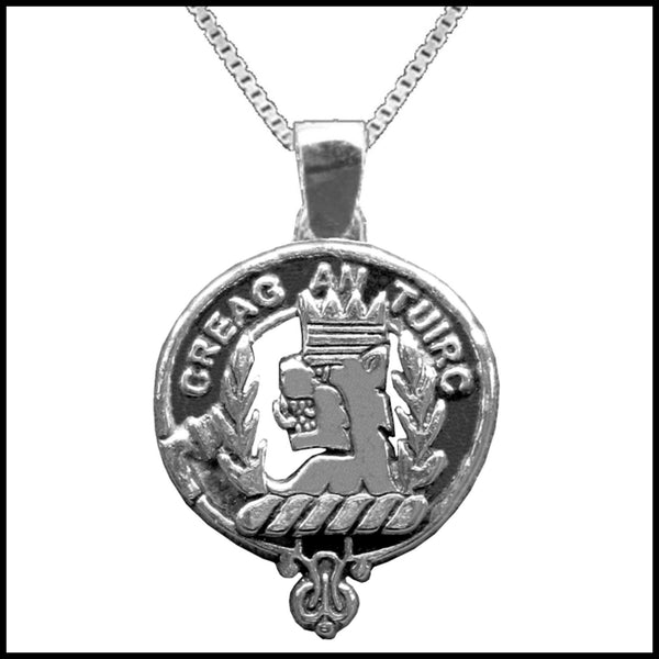 MacLaren Large 1" Scottish Clan Crest Pendant - Sterling Silver