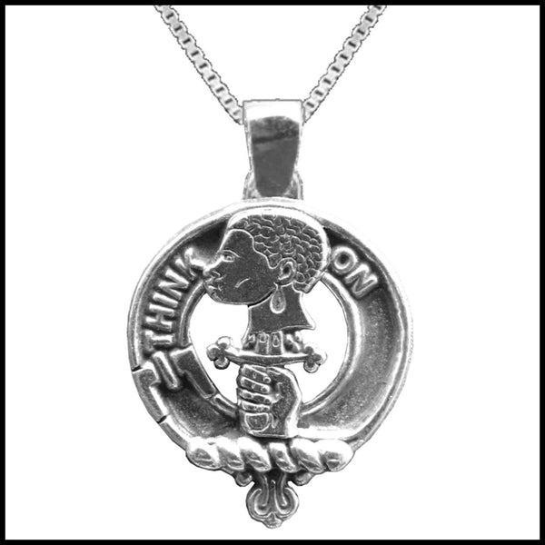 MacLellan Large 1" Scottish Clan Crest Pendant - Sterling Silver