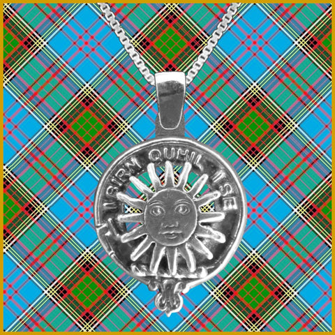 MacLeod (Lewis) Large 1" Scottish Clan Crest Pendant - Sterling Silver