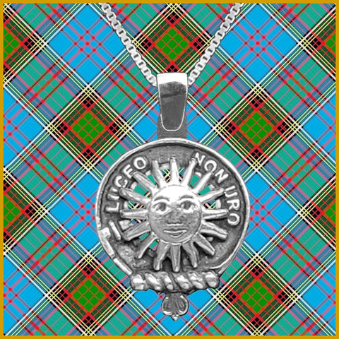 MacLeod (Raasay) Large 1" Scottish Clan Crest Pendant - Sterling Silver