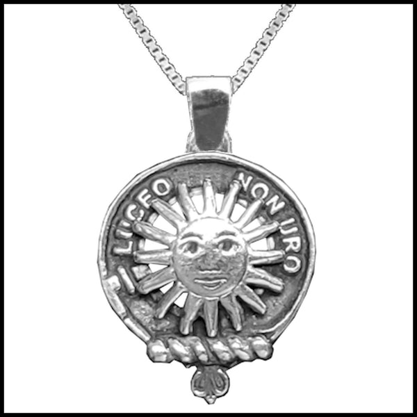 MacLeod (Raasay) Large 1" Scottish Clan Crest Pendant - Sterling Silver
