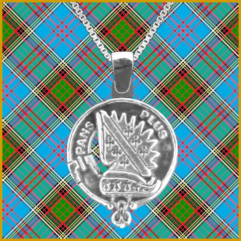 Marr Large 1" Scottish Clan Crest Pendant - Sterling Silver