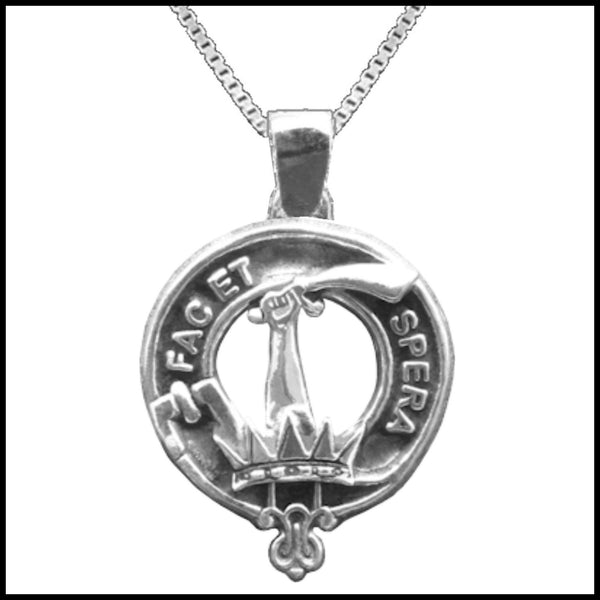 Matheson Large 1" Scottish Clan Crest Pendant - Sterling Silver