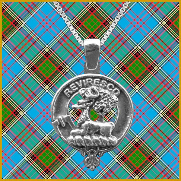 Maxwell Large 1" Scottish Clan Crest Pendant - Sterling Silver