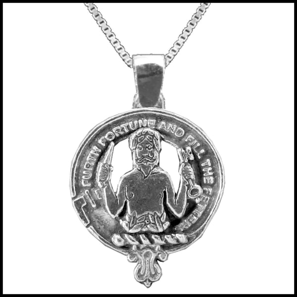 Murray Athol Large 1" Scottish Clan Crest Pendant - Sterling Silver