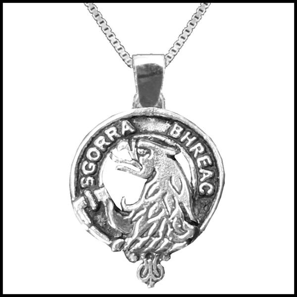 MacNicol Large 1" Scottish Clan Crest Pendant - Sterling Silver