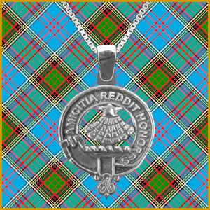 Pringle Large 1" Scottish Clan Crest Pendant - Sterling Silver