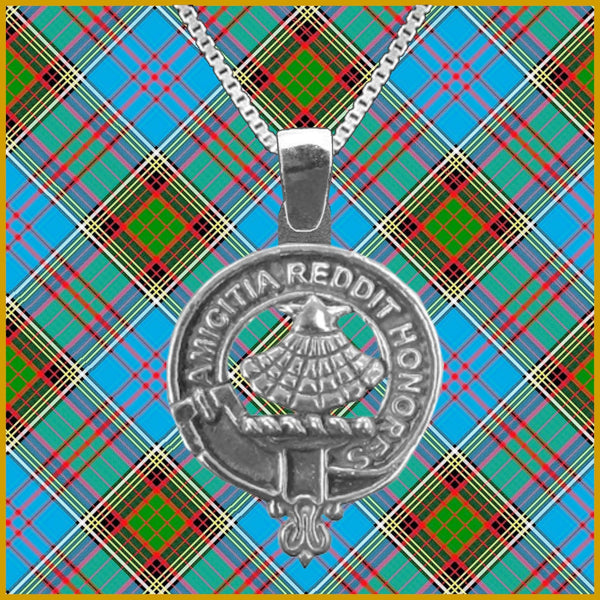 Pringle Large 1" Scottish Clan Crest Pendant - Sterling Silver