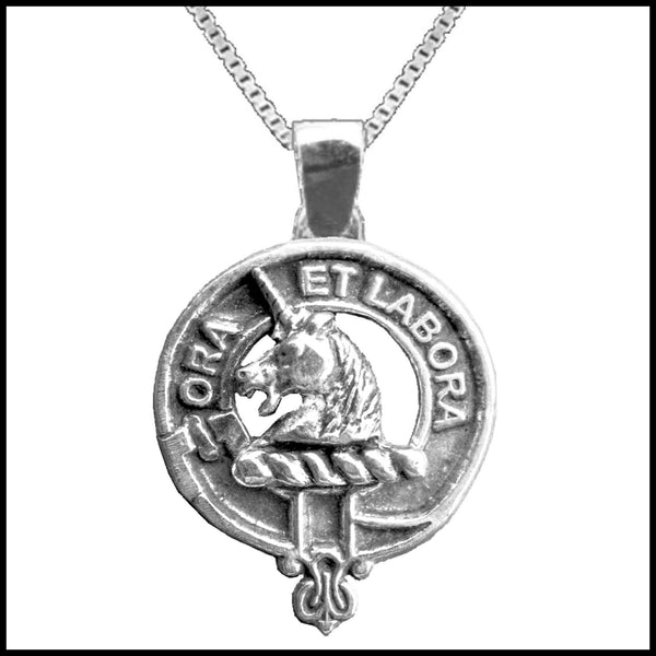 Ramsay Large 1" Scottish Clan Crest Pendant - Sterling Silver