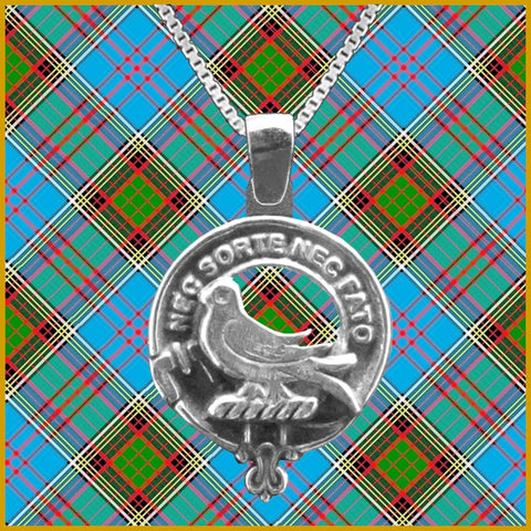Rutherford Large 1" Scottish Clan Crest Pendant - Sterling Silver