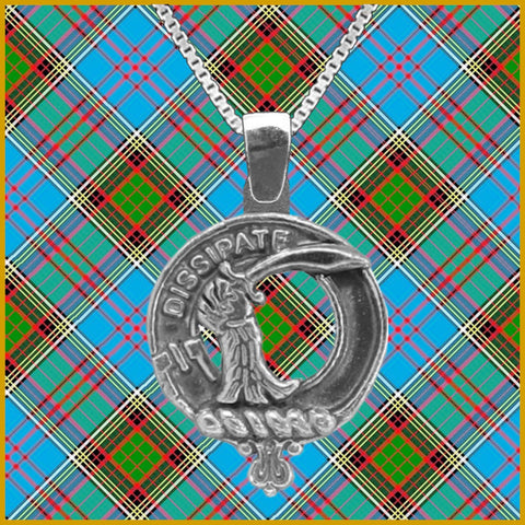 Scrymgeour Large 1" Scottish Clan Crest Pendant - Sterling Silver