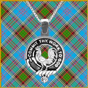 Sinclair Large 1" Scottish Clan Crest Pendant - Sterling Silver
