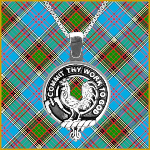 Sinclair Large 1" Scottish Clan Crest Pendant - Sterling Silver