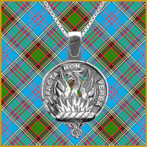 Snodgrass Large 1" Scottish Clan Crest Pendant - Sterling Silver