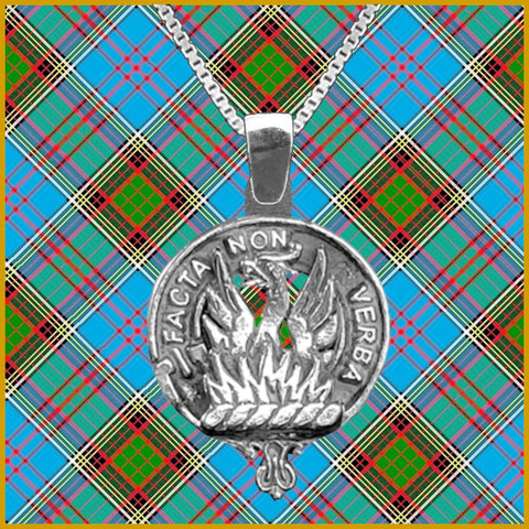 Snodgrass Large 1" Scottish Clan Crest Pendant - Sterling Silver