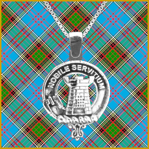 Spaulding Large 1" Scottish Clan Crest Pendant - Sterling Silver